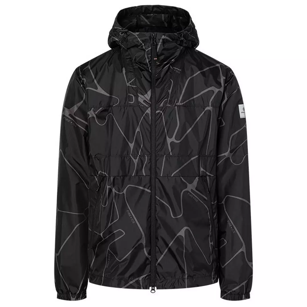 patterned black lightweight hooded jacket from Bogner Fire + Ice